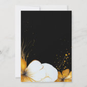 Black & Gold PhD oder Doctorate Abschluss Einladung (Rückseite)