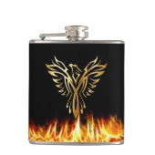 Black Gold Phoenix Flammen 6 oz. Flachmann (Vorderseite)