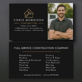 Black Gold Photo Building Construction Visitenkarte