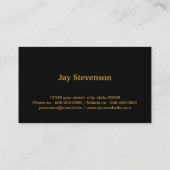 Black & Gold Pilot Beruflich Visitenkarte (Rückseite)