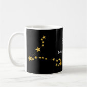 Black Gold Pisces Sternkonstellation Geburtstag Kaffeetasse (Links)