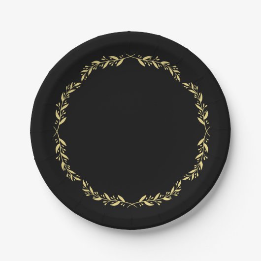Black & Gold Poker Night Party Plates Pappteller (Vorderseite)