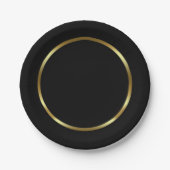 Black & Gold Poker Night Party Plates Pappteller (Vorderseite)