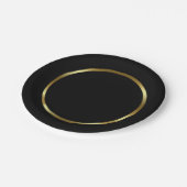 Black & Gold Poker Night Party Plates Pappteller (Schrägansicht)