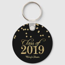 Black & Gold Polka-dots Glitzer Class 2019