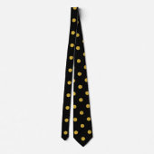 Black Gold Polka Dots Krawatte (Rückseite)