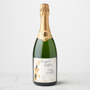 Black Gold Poppin Flaschen Champagne Baby Dusche Schaumweinetikett