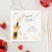 Black Gold Poppin Flaschen Champagne Baby Dusche Serviette (Beispiel)