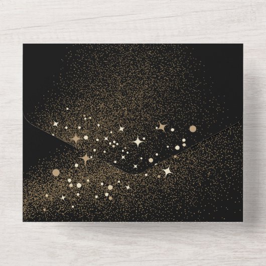 Black Gold Post Guide Spray Tan Aftercare All In One Einladung (Rückseite)