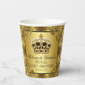 Black Gold Prince Baby Duschpapiertafeln Pappbecher (Vorderseite)