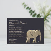 Black Gold Probe Dinner Einladung (Stehend Vorderseite)