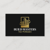 Black Gold Professional Builder Konstruktion Visitenkarte (Vorderseite)