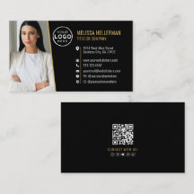 Black Gold Professional QR Code Photo Logo