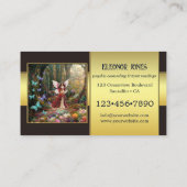 Black Gold Psychische Tarot Reader Foto Business C Visitenkarte (Rückseite)