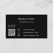 Black Gold qr-Geschäft Rabattkarte (Rückseite)