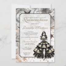 Black & Gold Quinceñera Girl