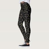 Black Gold Raindrop Modernes Trendy Yoga Leggings (Links)