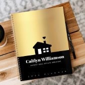 Black Gold Real Anwesen Broker Agent House Moderne Planer