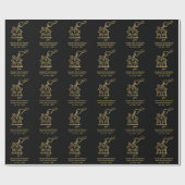 Black & Gold Real Anwesen Client-Geschenk Geschenkpapier (Flach)