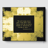 Black Gold Real Foil Beerdigung Gästebücher Textur (Rückseite)