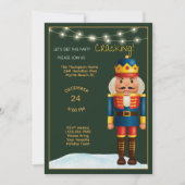 Black Gold Red Nutcracker Weihnachts-Party Einladung (Vorderseite)