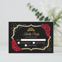Black Gold Red Quinceanera