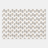 Black Gold Red Snowmen Weihnachtsbaumen Urlaub Geschenkpapier Set (Vorderseite 2)