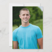 Black Gold Red Winged Wappen Foto Abschluss Einladung (Rückseite)