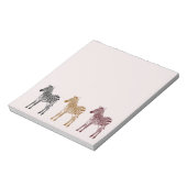 Black Gold Red Zebras Notizblock (Rotiert)