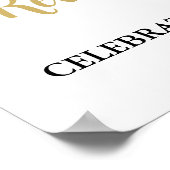 Black Gold Rentirement Party Custom 18x24 Poster (Ecke)