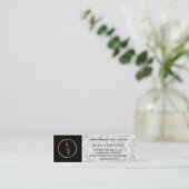 Black Gold Ring Champagne (bokeh) Mini Visitenkarte (Stehend Vorderseite)
