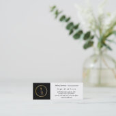 Black Gold Ring Champagne Mini Visitenkarte (Stehend Vorderseite)