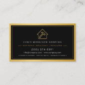 Black Gold Roofing Construction Services QR Code Visitenkarte (Vorderseite)