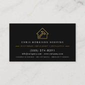 Black Gold Roofing Roofer Company Business Card Visitenkarte (Vorderseite)