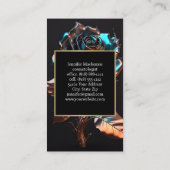 Black Gold Rose AI Generierte Rose Visitenkarte (Rückseite)