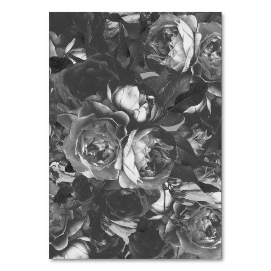 Black Gold Rose Bouquet Hochzeitsfeiern Tischnumme Tischnummer (Rückseite)