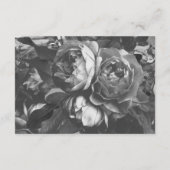 Black Gold Rose Bouquet Hochzeitskarte Begleitkarte (Rückseite)