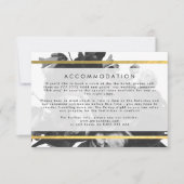 Black Gold Rose Bouquet Hochzeitskarte RSVP Karte (Vorderseite)
