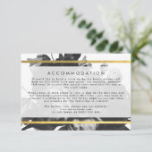 Black Gold Rose Bouquet Hochzeitskarte RSVP Karte (Stehend Vorderseite)