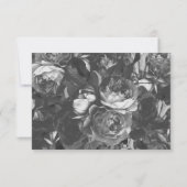 Black Gold Rose Bouquet Hochzeitskarte RSVP Karte (Rückseite)