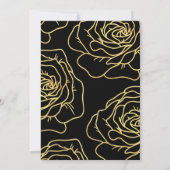 Black Gold Rose Einladungen zum 86. (Rückseite)