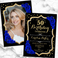 Black Gold Royal Blue Foto 50. Geburtstag