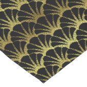 Black Gold Scallop Muscheln Klassische Deko Skalie Kurzer Tischläufer (Ecke)