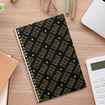 Black & Gold School Graduation Year Pattern