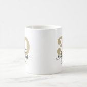 Black Gold Script 30 und fabulous Geburtstag Kaffeetasse (Mittel)