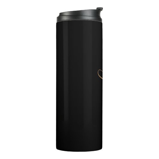 Black Gold Script Custom Thermal Tumbler Thermosbecher (Nach links gedreht)