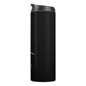 Black Gold Script Custom Thermal Tumbler Thermosbecher (Nach rechts gedreht)
