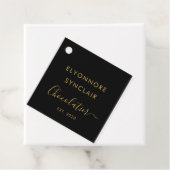 Black Gold Script Dunkle Schokolade Zutaten Geschenkanhänger (Beispiel)