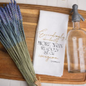 Black Gold Script Ephesians 3:20 Bible Verse Geschirrtuch