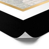 Black Gold Script Foto Wedding Willkommenszeichen Poster (Ecke)